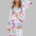 Colorful Cowgirl Satin Pajama Set