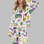 Mardi Gras Satin Pajama Set