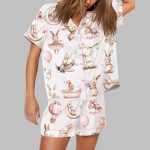 Pink Boho Easter Bunny Pajama Set