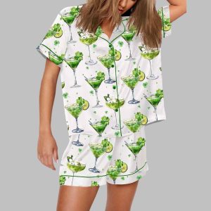 Shamrocks Cocktail Club St Patrick Pajama Set
