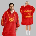 3 Peat Kansas City Vs Everybody Football Unisex Blanket Hoodie