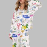 Amalfi Coast Italy Summer Satin Pajama Set