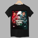 Chiefs und Eagles in der Super Bowl Shirt