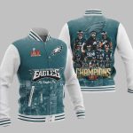 Eagles Super Bowl LIX Champions 2025 Fly Eagles Fly Baseball Jacket