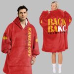 Kansas City 3 Peat Back to Back Champions Football Unisex Blanket Hoodie