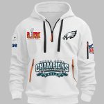 Super Bowl Eagles Quarter Zip Hoodie