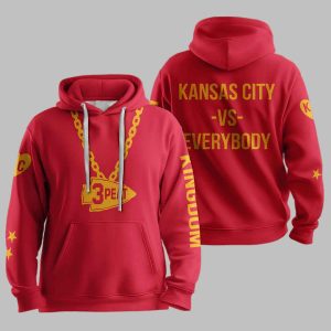 3 Peat Kansas City Vs Everybody Football Unisex Hoodie 1