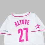 2025 Astros Jose Altuve Throwback White and Pink Jersey Giveaway