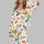 Barcelona Spain Travel Satin Pajama Set