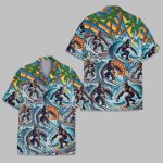 Bigfoot Surfing Hawaiian Shirt