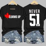 Canada Elbows Up Never 51st Printed Shirt