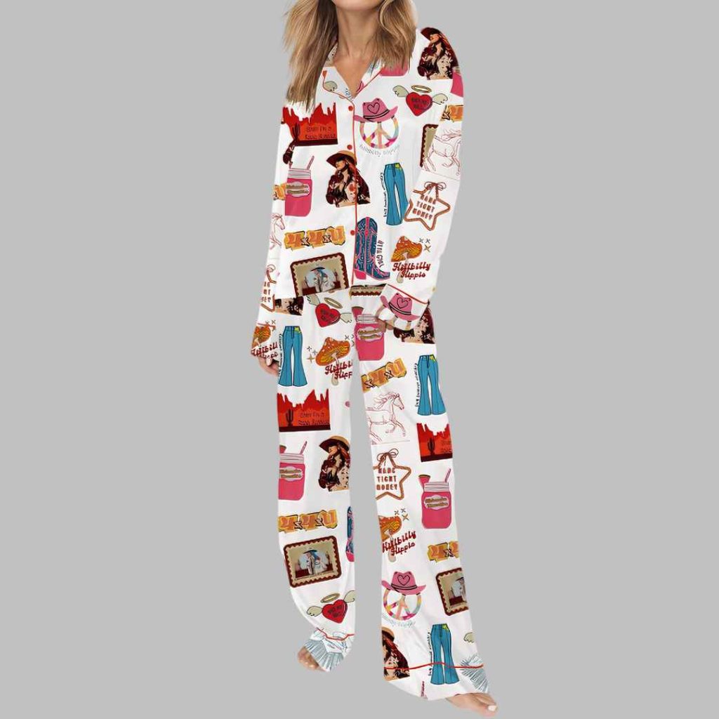 Country Music Cowgirl Satin Pajama Set 2 Country Music Cowgirl Satin Pajama Set 2