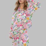 Floral Satin Pajama Set
