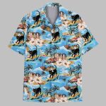 Funny Cat Surfing Hawaiian Shirt