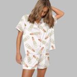 Girly Champagne Bow Pajama Set