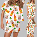 Hot Sauce Noodles Lemon The Trio Satin Pajama Set