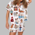 King of the Hill Cartoon Print Pajama Set