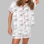 Many Third Finger Print Pajama Set