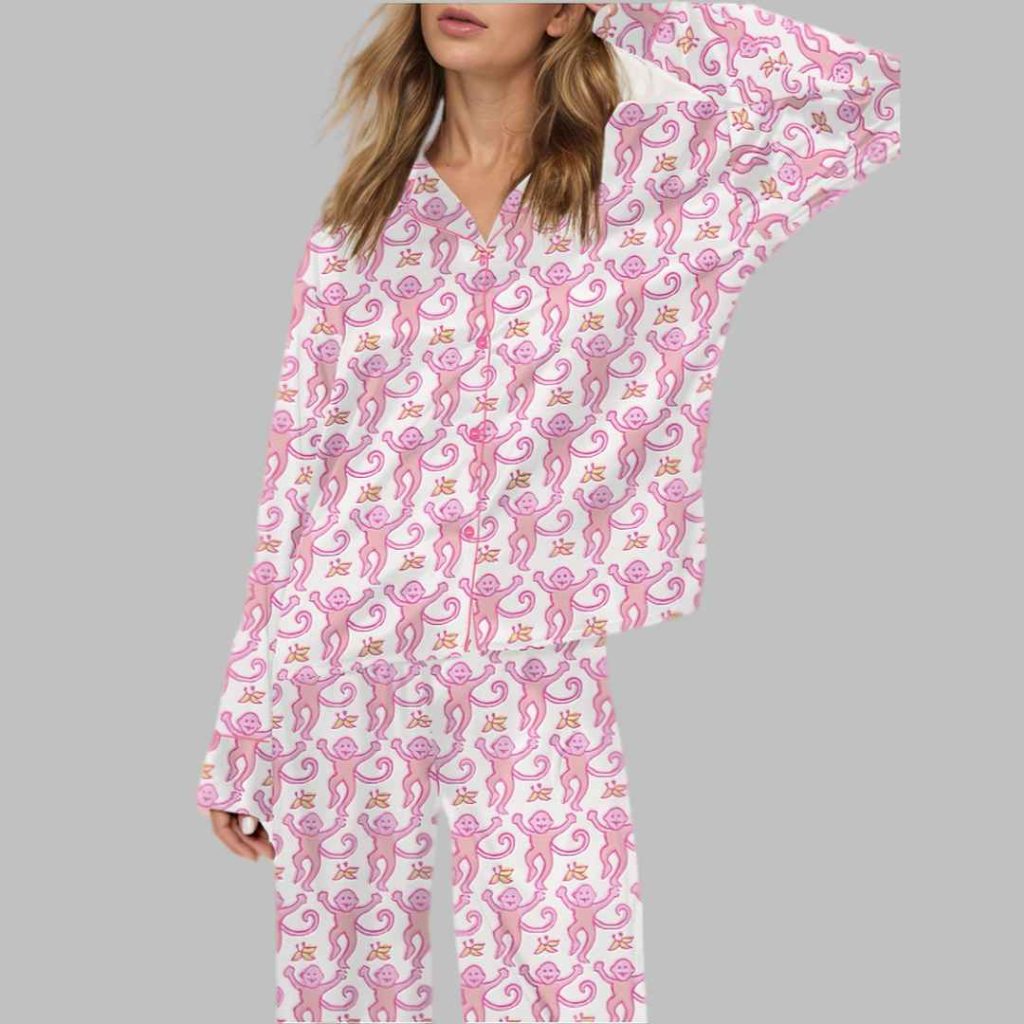 Monkey Satin Pajama Set - gullprint.com