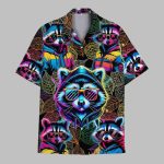 Raccoon Music Hawaiian Shirt