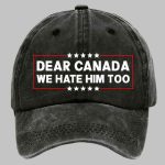 Retro Dear Canada We Hate Him Too Pride Baseball Cap