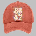 Retro Flowers 86 47 Print Hat