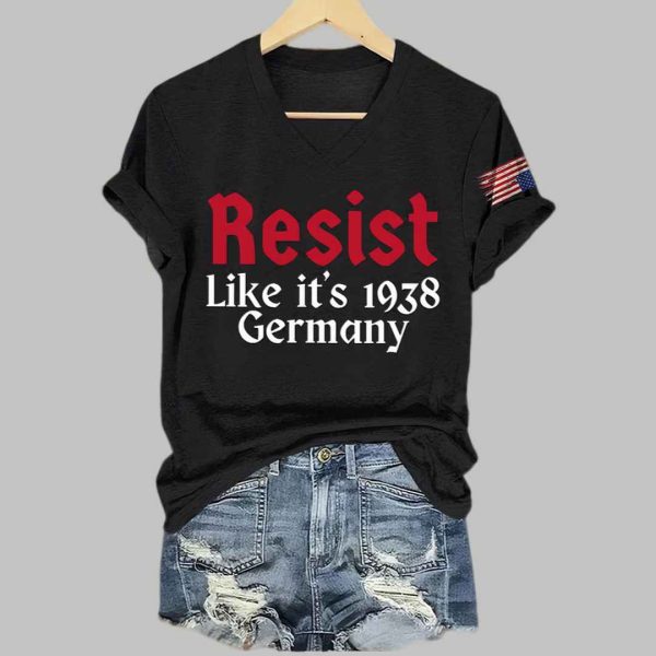 Retro Resist Like Its 1938 Germany Print T Shirt 3