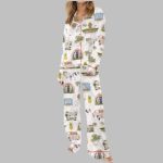 Watercolor Charleston Satin Pajama Set