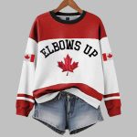 Women’s Retro Canada Elbows Up Print Sweatshirt
