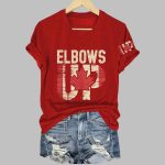 Women's Retro Canada Elbows Up Print T-Shirt