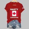 Womens Retro Nasty Canadians Print T Shirt 2