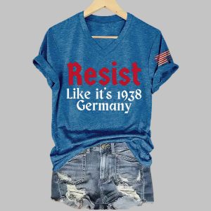 Retro Resist Like Its 1938 Germany Print T Shirt 2
