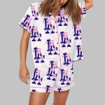 Dodgers Sakura Bloom Print Pajama Set