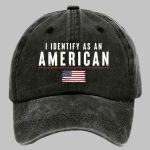 Retro I Identify As An American Print Baseball Cap