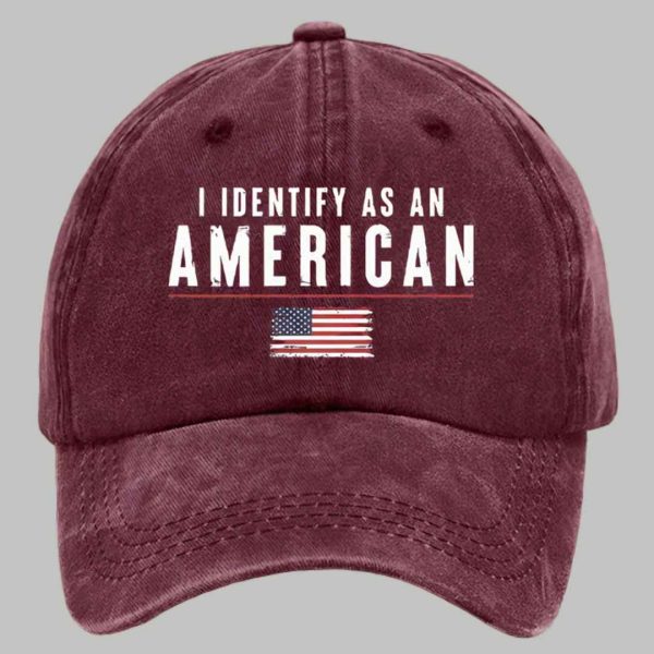 Retro I Identify As An American Print Baseball Cap 5