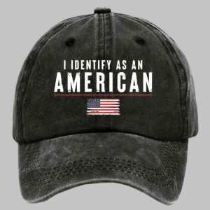Retro I Identify As An American Print Baseball Cap 2