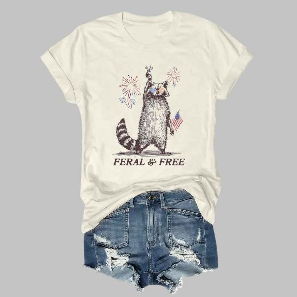 Feral And Free 4th Of July Shirt 6