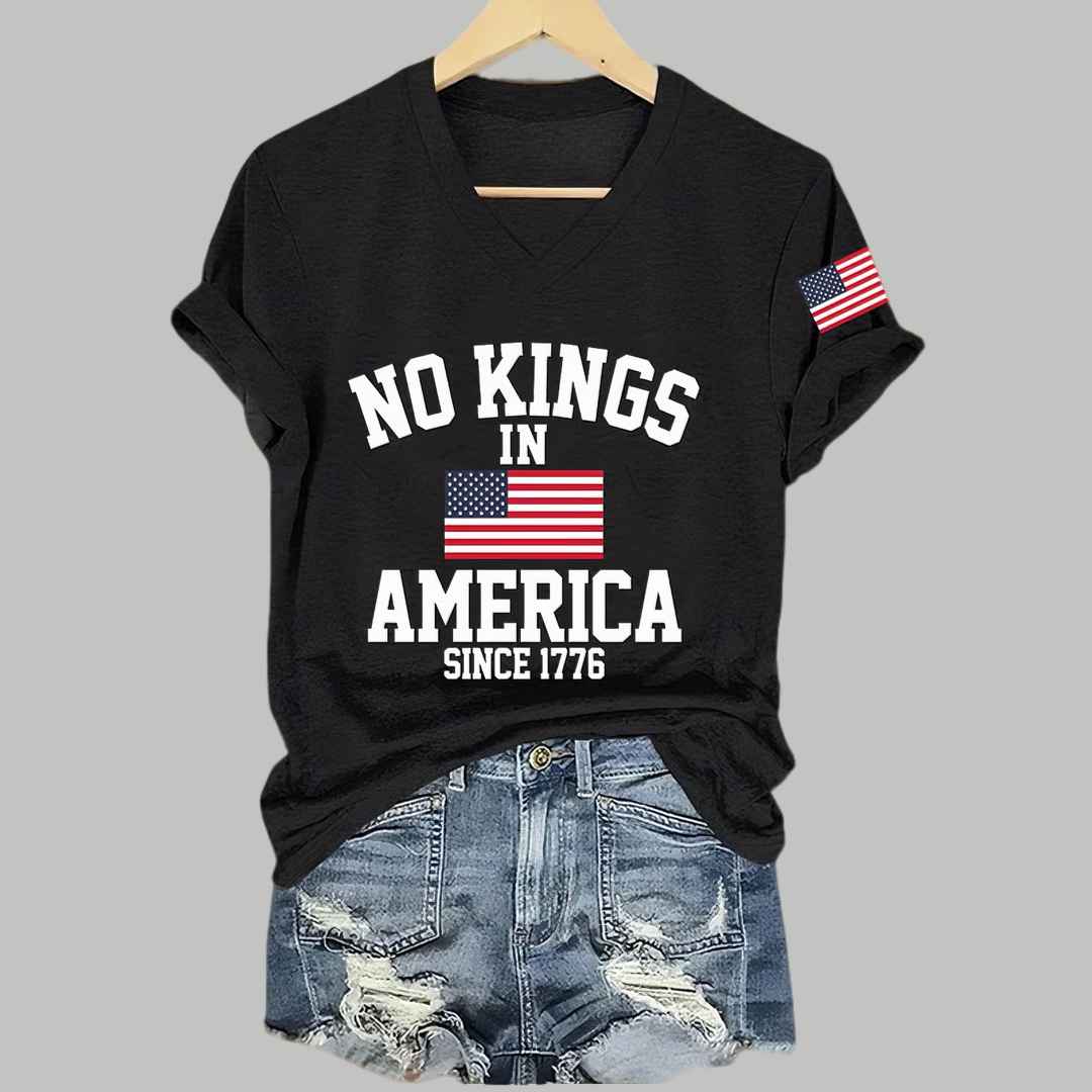 thumbnail image 2 of No Kings In America Since 1776 No Kings In America - America - T-Shirt... 2 of 12
