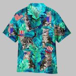Cat With America Hat 4th Of July Hawaiian Shirt