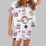 Cats LGBTQ Pride Month Rainbow Print Pajama Set