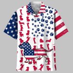 Dachshund Usa Flag Hawaiian Shirt