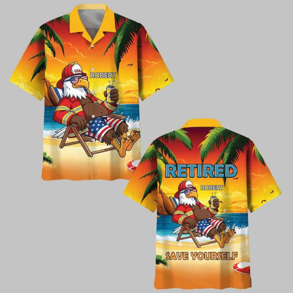 Firefighter Summer Vacation Custom Name Hawaiian Shirt 2 Firefighter Summer Vacation Custom Name Hawaiian Shirt 2
