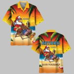 Firefighter Summer Vacation Custom Name Hawaiian Shirt