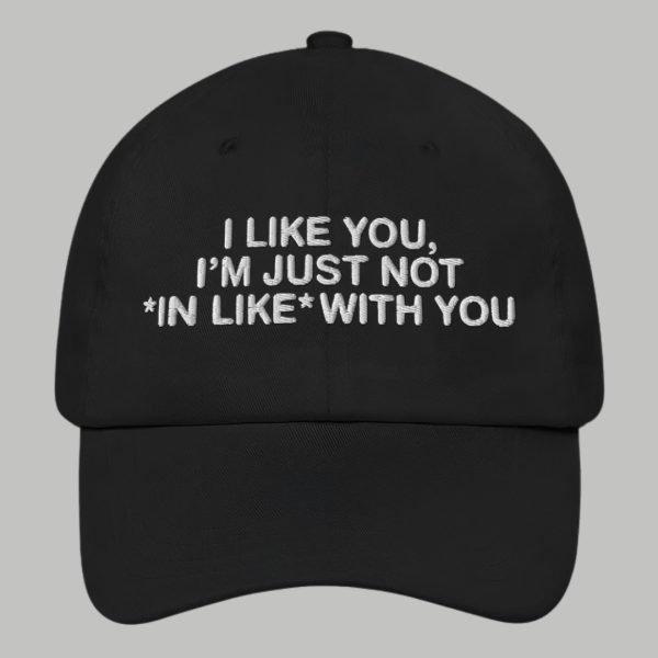 I Like You Im Just Not In Like With You Hat 3