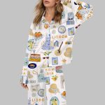 Lisbon Portugal Travel Silky Satin Pajama Set