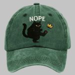 No Kings In America Cat Crown Nope Baseball Cap