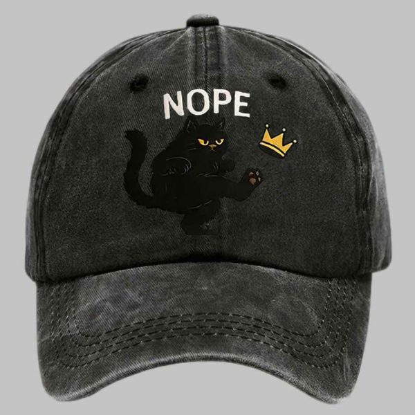 No Kings In America Cat Crown Nope Baseball Cap 4