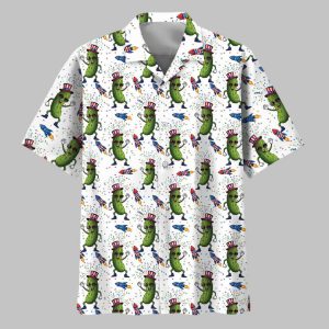 Pickle Dancing Independence Day Hawaiian Shirt 2