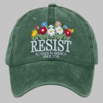 Resist Floral No Kings In America Since 1779 Hat