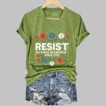 Resist Floral No Kings In America Since 1779 Shirt